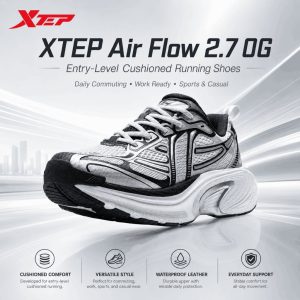 id-11134207-822wp-mpwzg1elrrbgfb (1) XTEP Air Flow 2.7 OG Sepatu Lari Pria Running Shoes Entry Level Cushioned Waterproof Leather Daily Commuting Sport Casual
